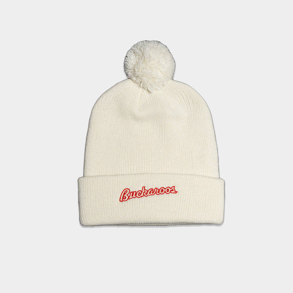 Buckaroos Wordmark Pom Beanie