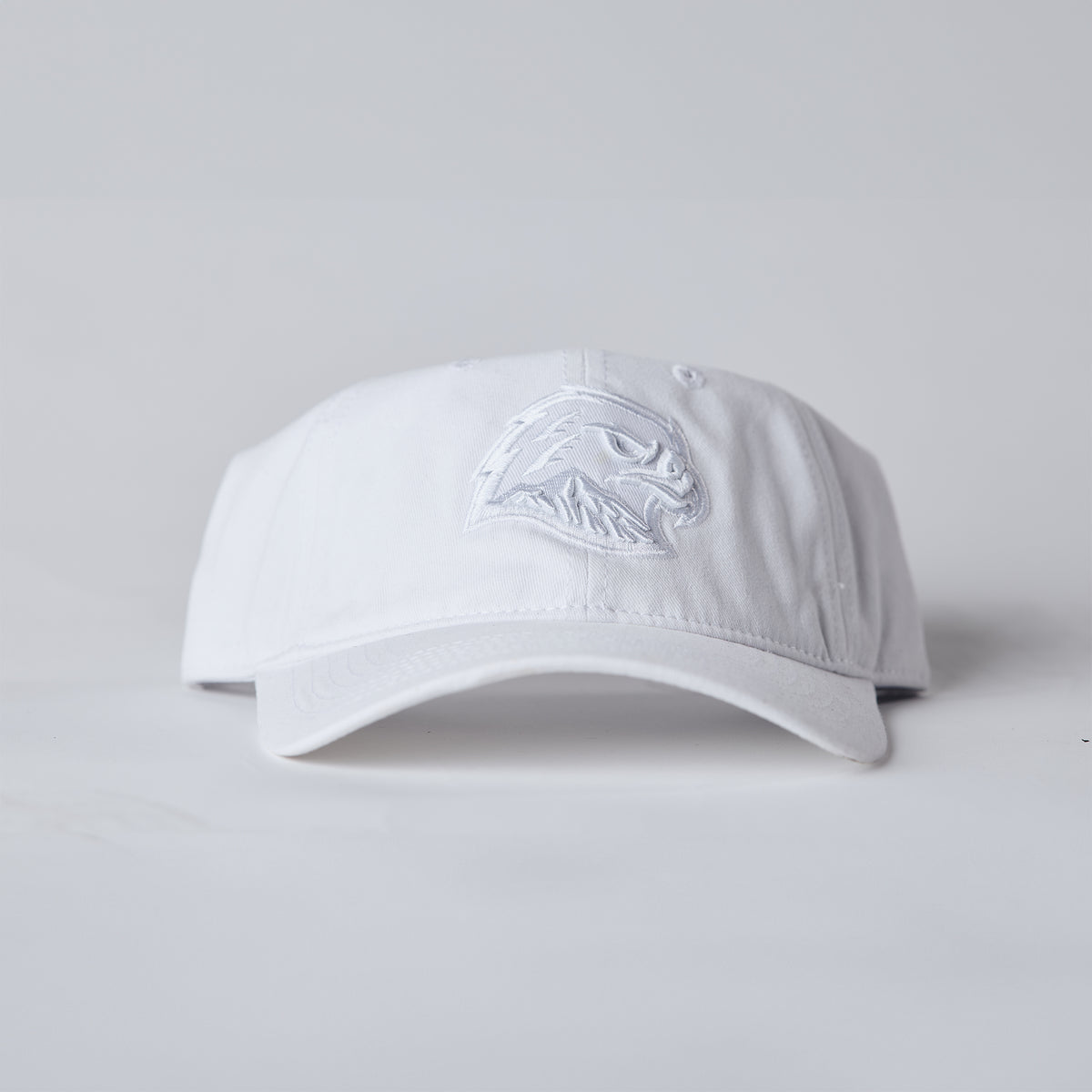 Hawk Head Dad Hat - White/White