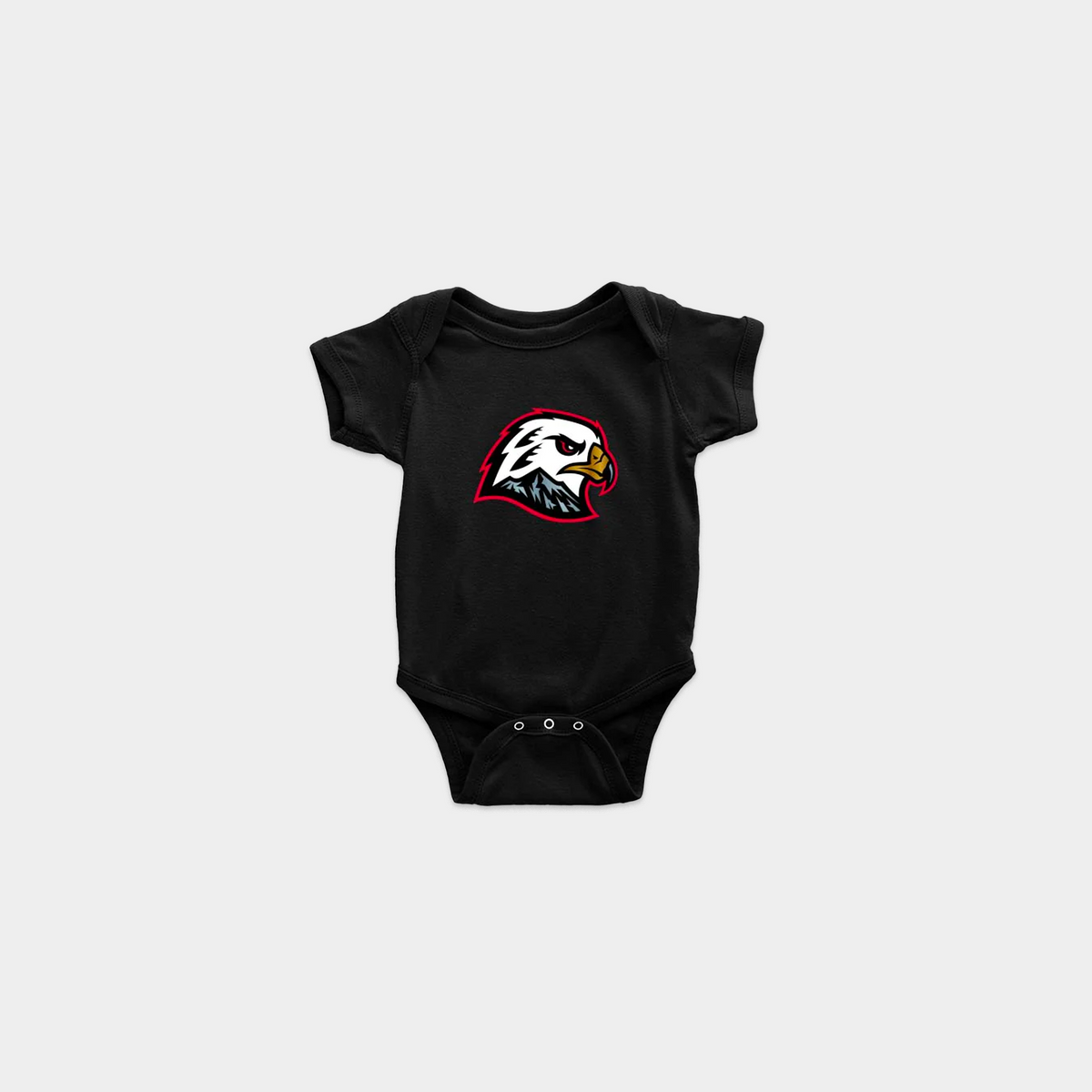 Baby Hawk Head Onesie - Black