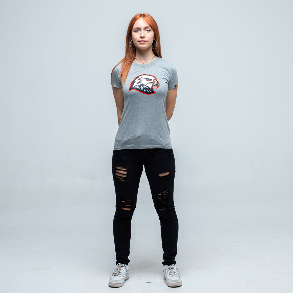 Women's Hawk Head Tee - Grey