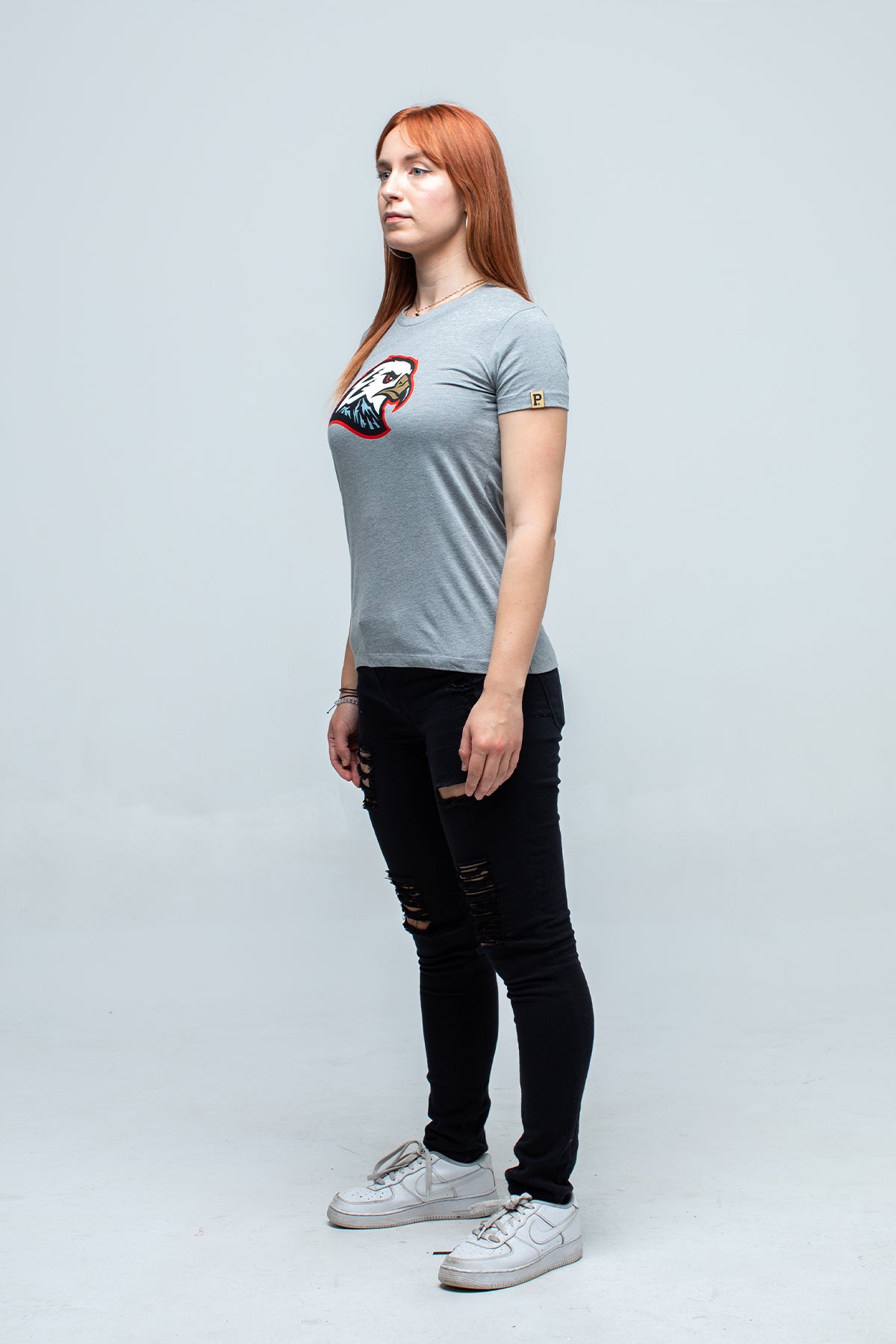 Women's Hawk Head Tee - Grey