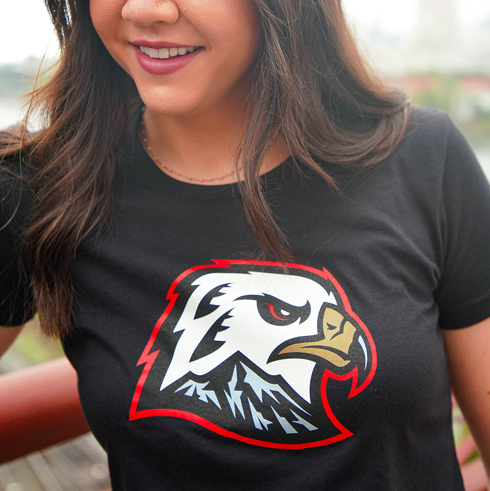 Women's Hawk Head Tee - Black